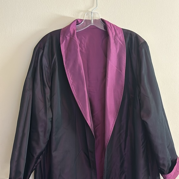 Reversible Open Front Silk Jacket Size 16 - Picture 7 of 11
